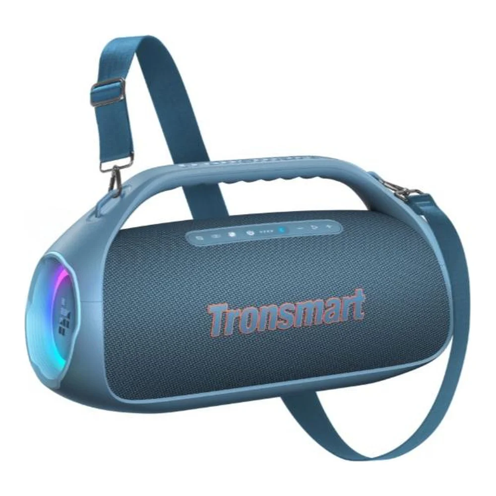 Imagem 2 de 3 do produto Caixa De Som Bluetooth Tronsmart Bang 2, 90w Rms, 2.1 Canais, 26h De Bateria, Ipx6, LED RGB, Bluetooth 5.3, Alca Removivel, Azul