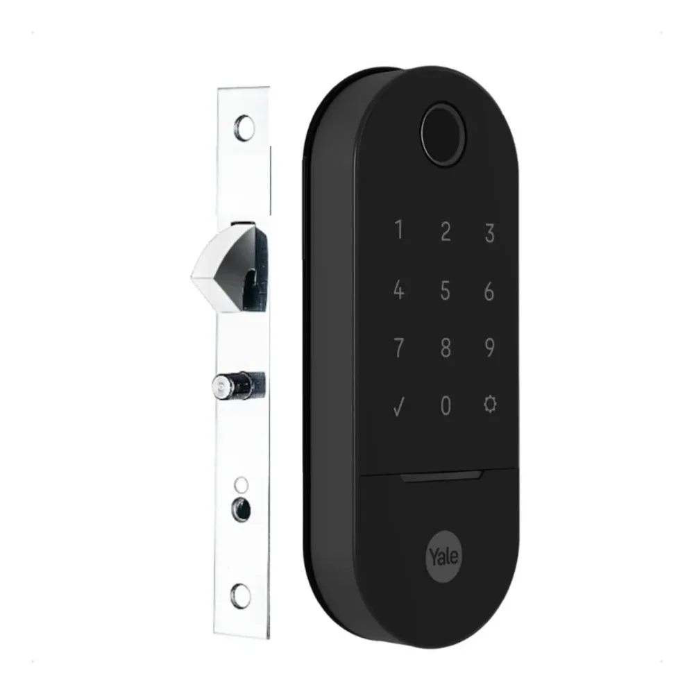 Fechadura Digital Biométrica Para Porta De Correr Lia Bico De Papagaio Preto