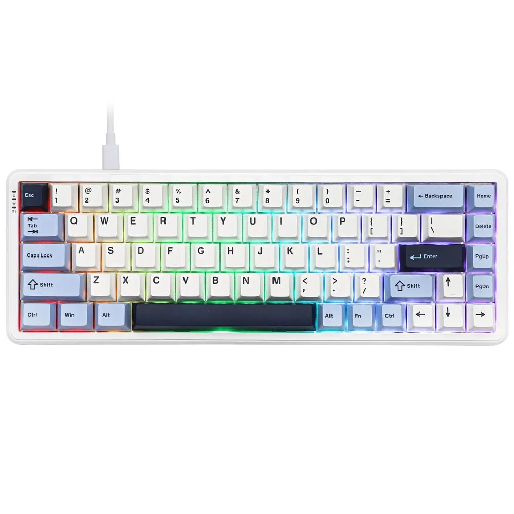 Imagem 2 de 4 do produto Teclado Gamer Ajazz Ak680 Max Mini Magnético Usb RGB Inglês Azul Switches Magnéticos Anti-ghosting Compacto