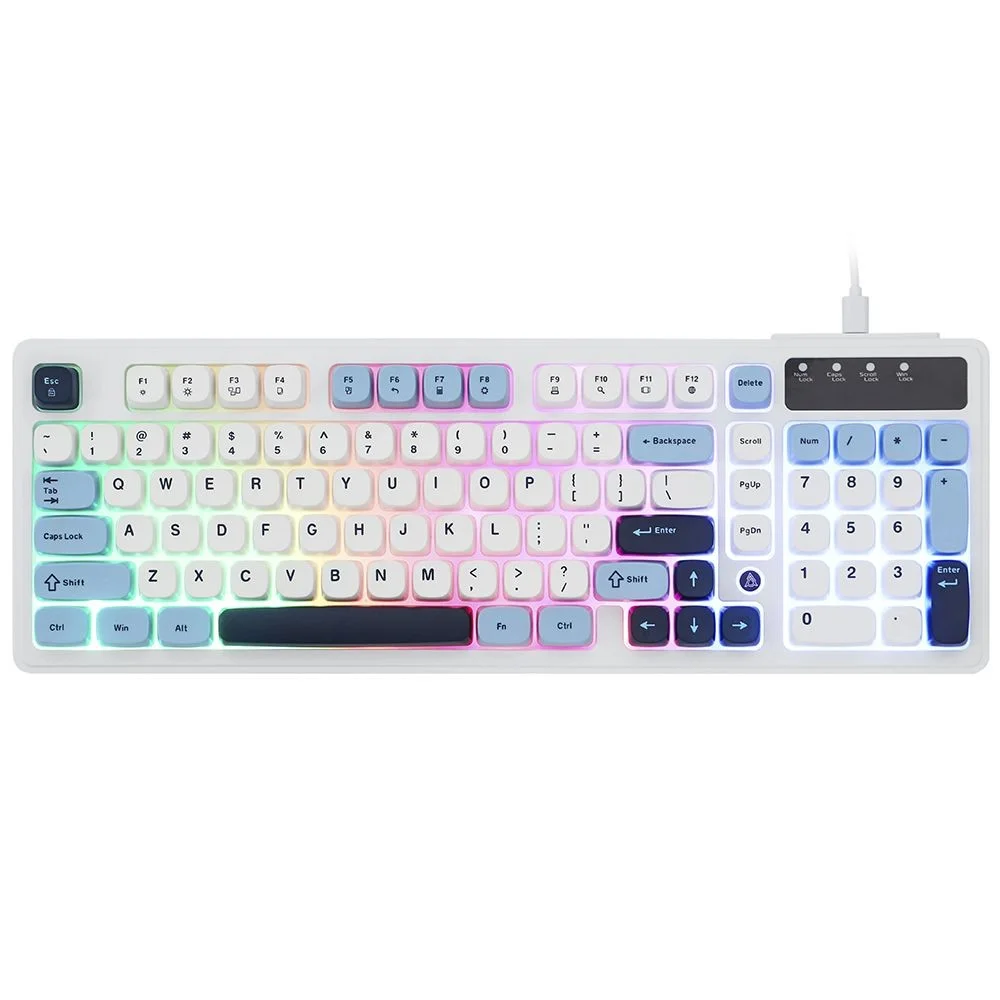 Imagem 4 de 4 do produto Teclado Gamer Ajazz Af98 Usb Inglês Azul 985713 Mecânico Switch Hot-swap Iluminação RGB Anti-ghosting