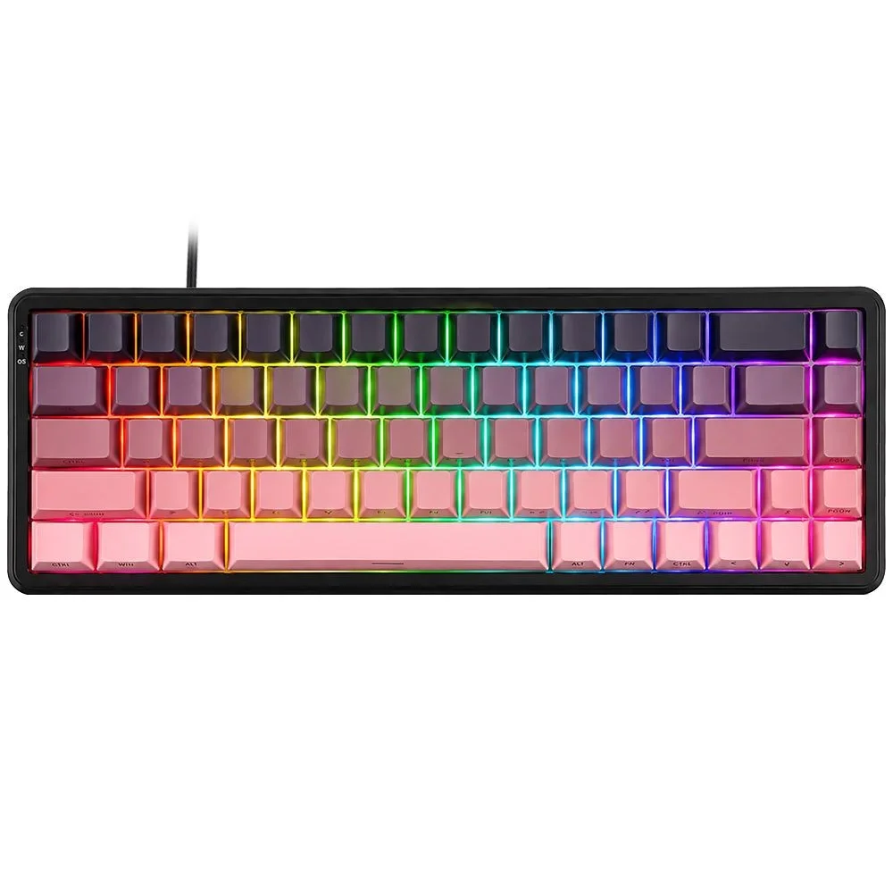 Imagem 3 de 4 do produto Teclado Gamer Ajazz Ak680 Max Nacodexx Mini Magnético Mecânico Usb RGB Switch Rápido Inglês Rosa