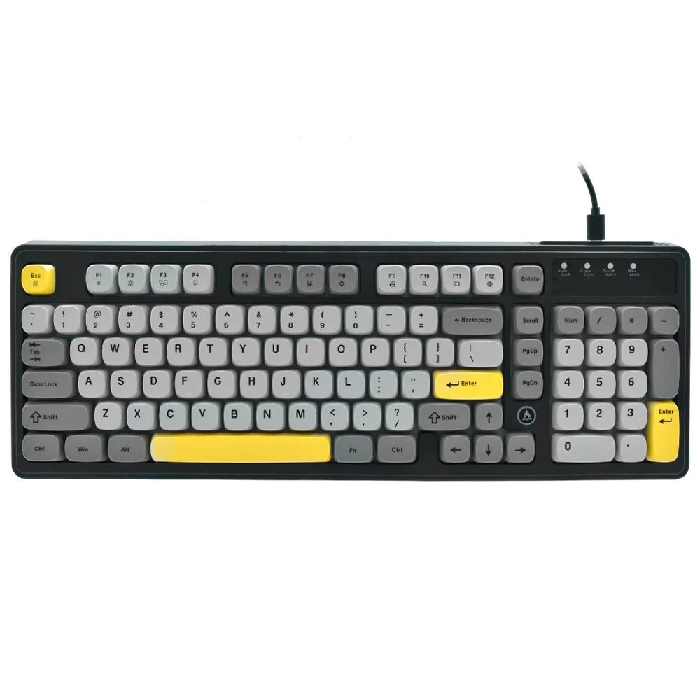 Imagem 2 de 4 do produto Teclado Gamer Ajazz Af98 Nacodexx Usb RGB Inglês Preto Cinza Switch Mecânico Anti-ghosting Hot-swap 985720