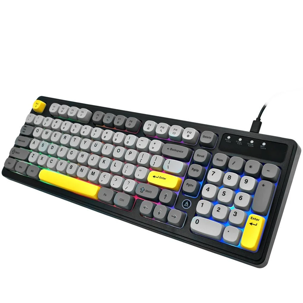 Imagem 4 de 4 do produto Teclado Gamer Ajazz Af98 Nacodexx Usb RGB Inglês Preto Cinza Switch Mecânico Anti-ghosting Hot-swap 985720