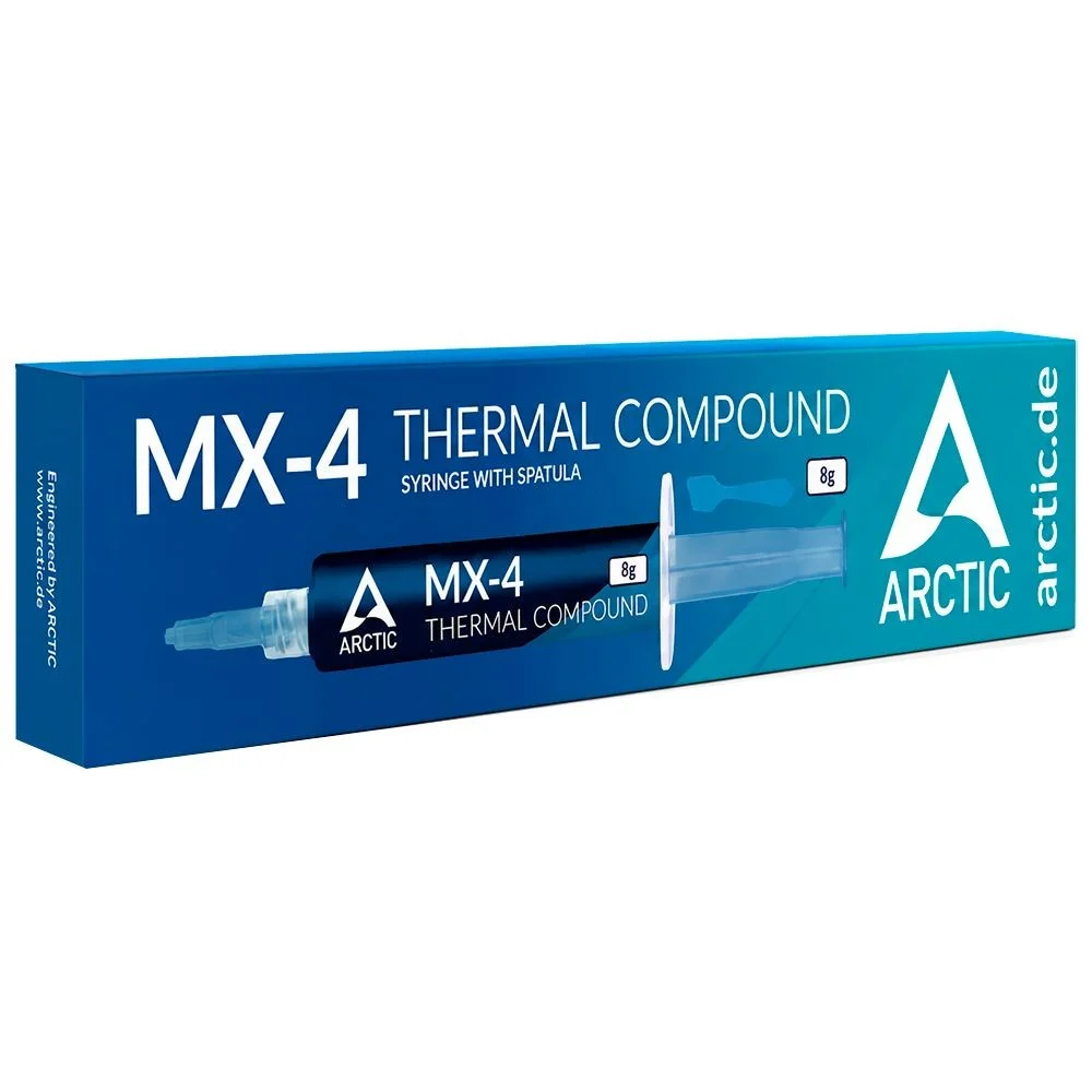 Imagem 2 de 3 do produto Pasta Térmica Artic Mx-4 Cinza 8g Alta Condutividade Térmica Para Processador Cpu Gpu Cooler   Prata