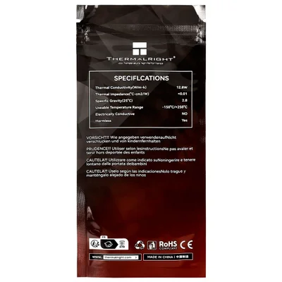 Pasta Térmica Thermalright Tf7 4g Cinza 12.8 W/m.k Alta Condutividade Processador Cpu Gpu Cooler Gamer Performance