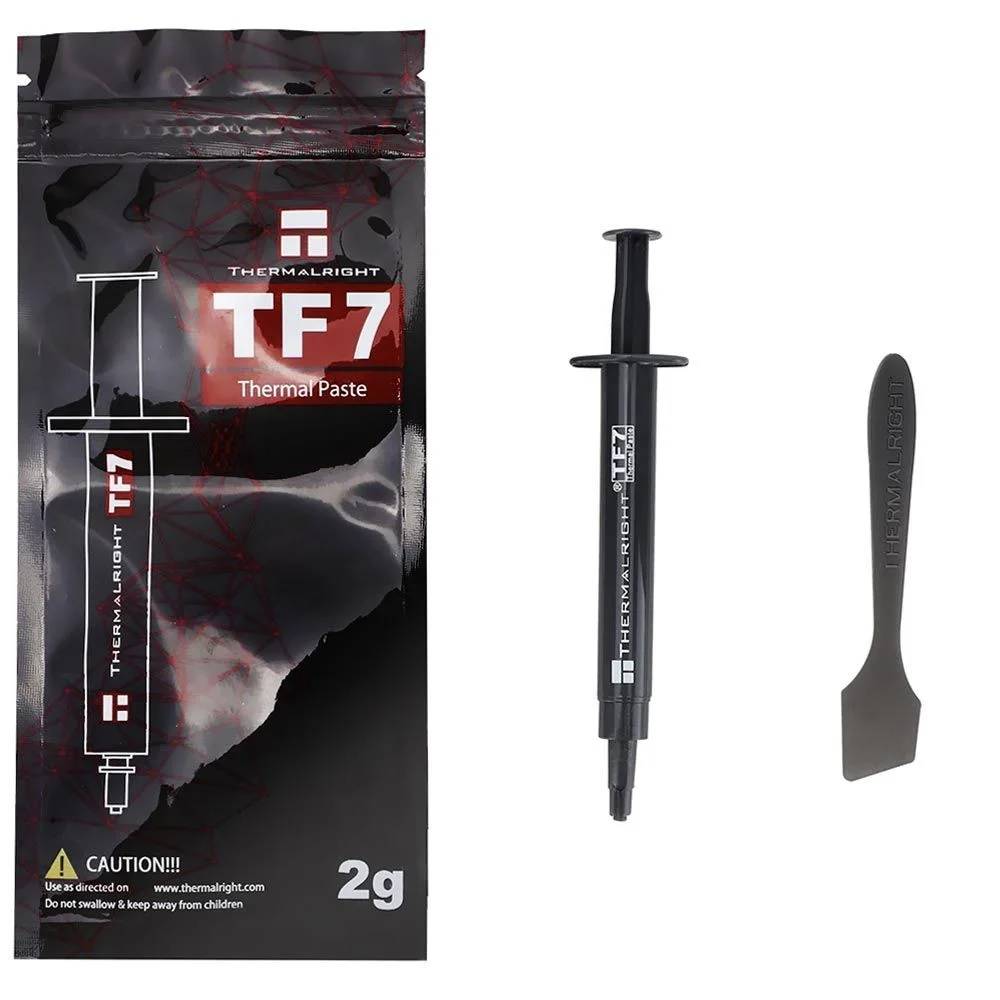 Imagem 2 de 3 do produto Pasta Térmica Thermalright Tf7 Cinza 2g Condutividade 12.8 W/m-k Alta Performance Processador Cpu Gpu Gamer