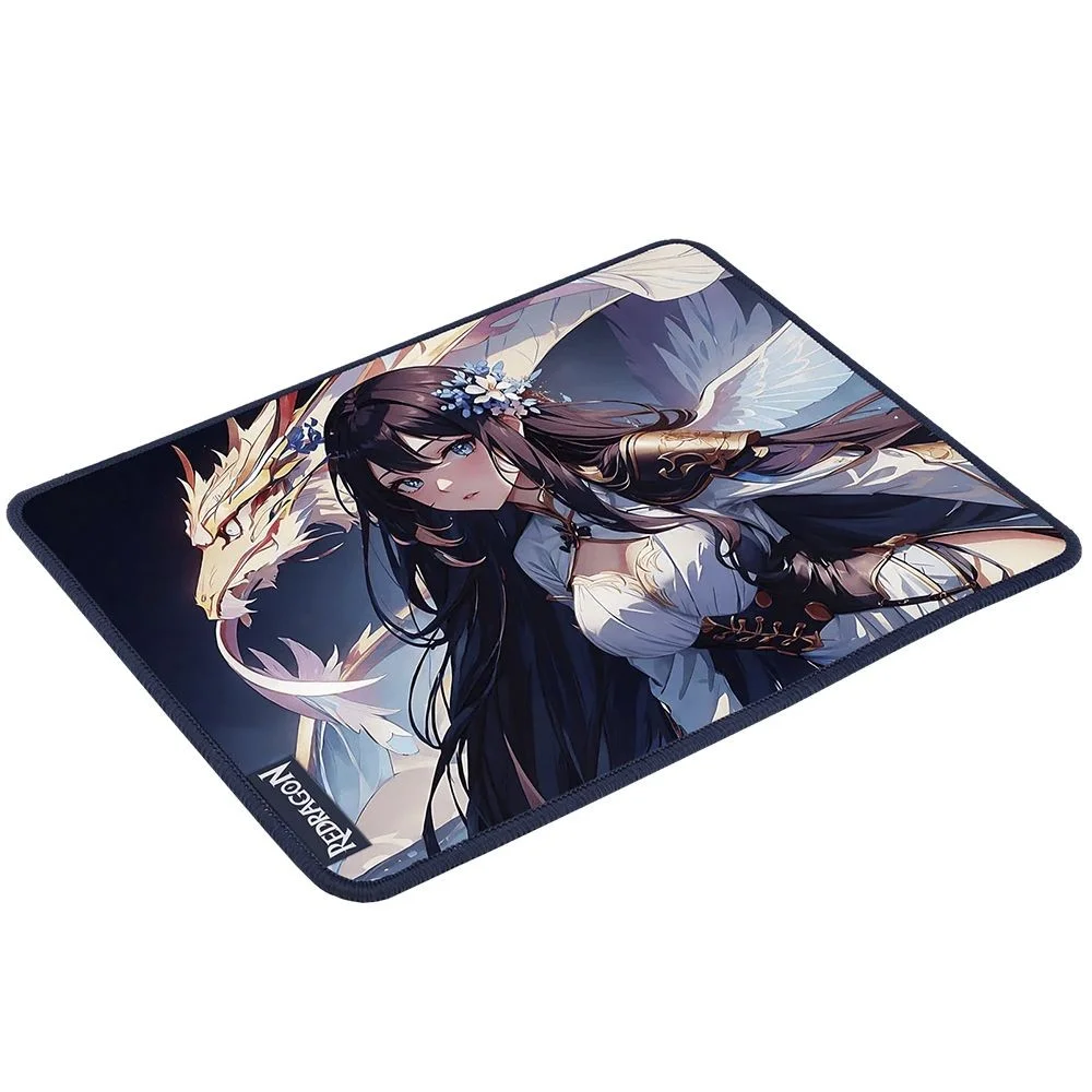 Imagem 3 de 5 do produto Mousepad Gamer Redragon P046-s Ak1 S 330x260mm 3mm Antiderrapante Superfície Control Borracha Natural Preto