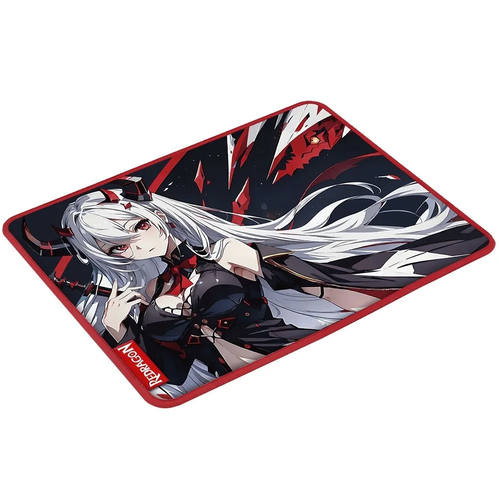 Imagem 2 de 4 do produto Mousepad Gamer Redragon P047-s Akashi S Speed 330x260x3mm Base Emborrachada Antiderrapante Preto Bordas Costuradas