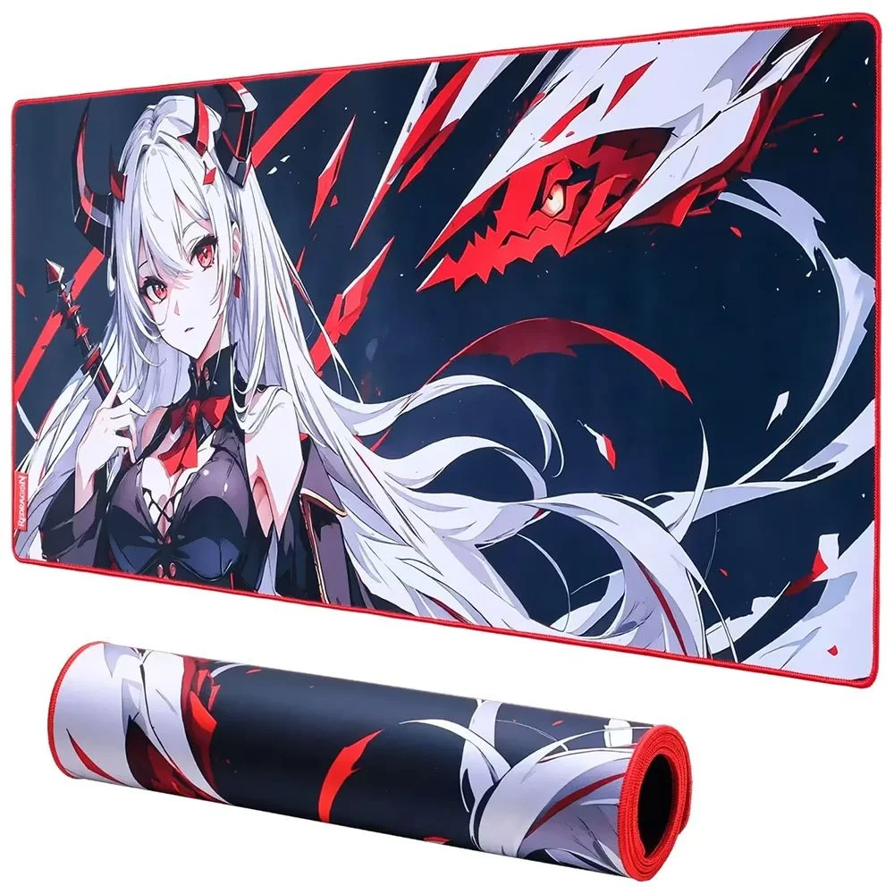 Imagem 3 de 4 do produto Mousepad Gamer Redragon P047-l Ak L 900x400 4mm Grande Extra Grande Superfície Speed Bordas Costuradas Antiderrapante Preto