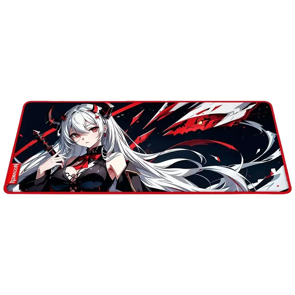 Imagem 4 de 4 do produto Mousepad Gamer Redragon P047-l Ak L 900x400 4mm Grande Extra Grande Superfície Speed Bordas Costuradas Antiderrapante Preto