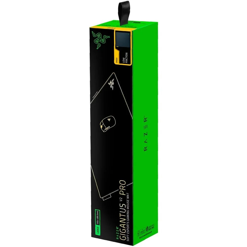 Imagem 4 de 5 do produto Mousepad Gamer Razer Gigantus V2 Pro L Rz02-05490900-r3u1 500x480mm 4mm Base Antiderrapante Pano Speed Grande Preto