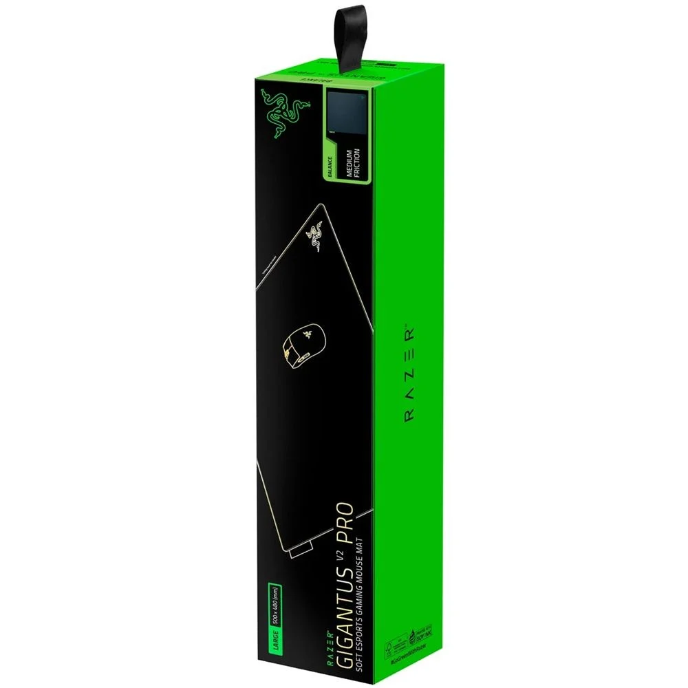 Imagem 5 de 5 do produto Mousepad Gamer Razer Gigantus V2 Pro L Rz02-05490600-r3u1 500x480mm 4mm Base Antiderrapante Superfície Tecido Otimizada Preto