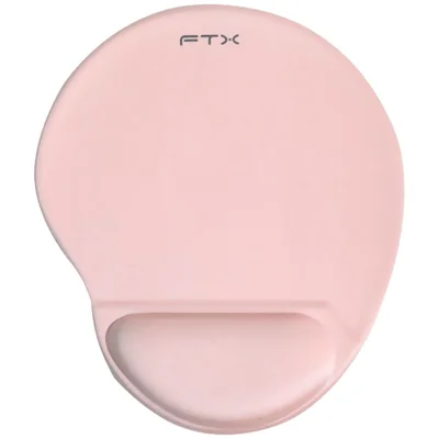 Mousepad Ftx Ftxmpg01 Com Apoio De Pulso 310x270x3mm Ergonômico Gel Base Antiderrapante Rosa