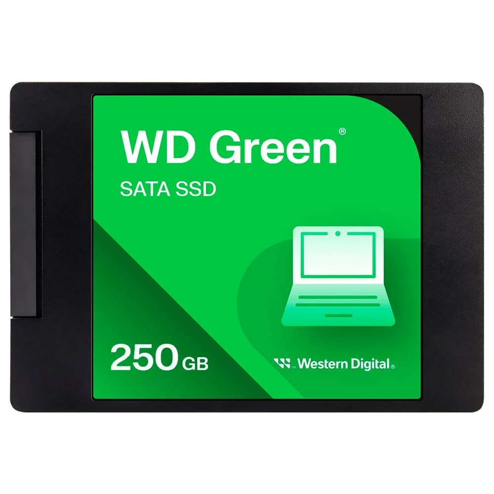 SSD Sandisk Wd Green 250gb 2.5 Sata 3 Wds250g5g0a Interno 530mb/s Leitura Notebook PC Armazenamento Rápido Confiável