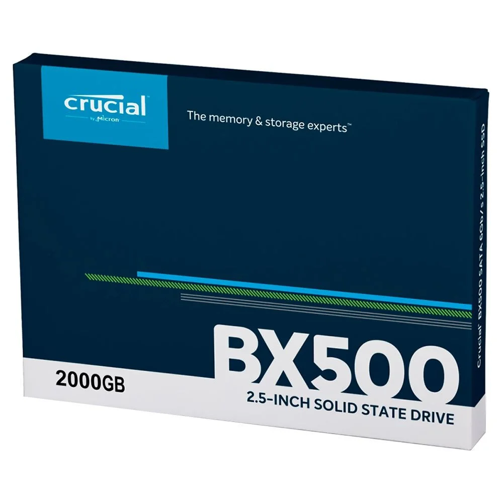 Imagem 3 de 3 do produto SSD Crucial Bx500 2TB Ct2000bx500ssd1 2.5 " Sata Iii 6gb/s Interno Notebook PC Leitura 540mb/s 3d Nand