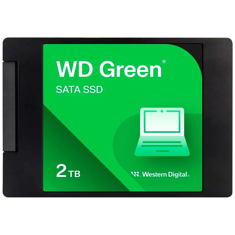 SSD Sandisk 2TB Wd Green 2.5 Sata 3 Wds200t5g0a Leitura 545mb/s Interno Notebook PC Caseiro