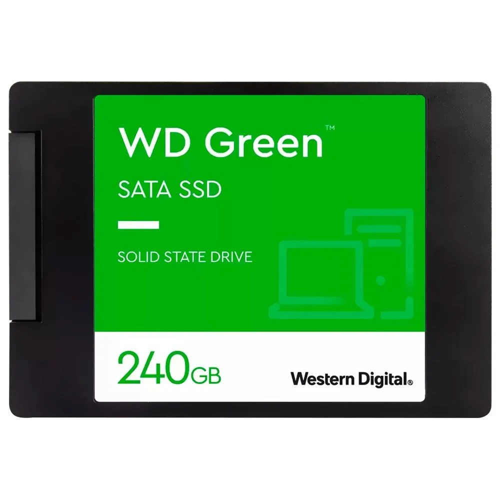 SSD Sandisk 240GB Wd Green 2.5 Sata 3 Wds240g3g0a Leitura 545mb/s Interno Notebook PC Caseiro Rápido