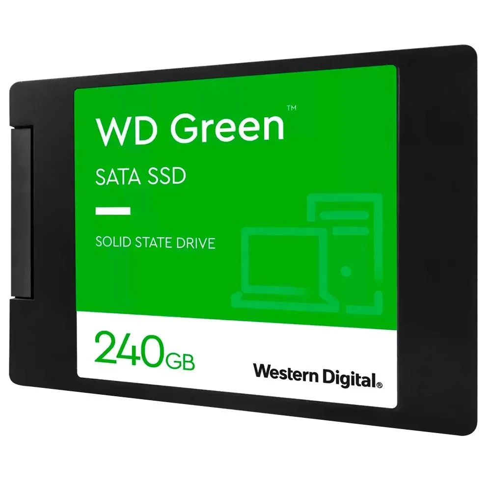 Imagem 3 de 3 do produto SSD Sandisk 240GB Wd Green 2.5 Sata 3 Wds240g3g0a Leitura 545mb/s Interno Notebook PC Caseiro Rápido