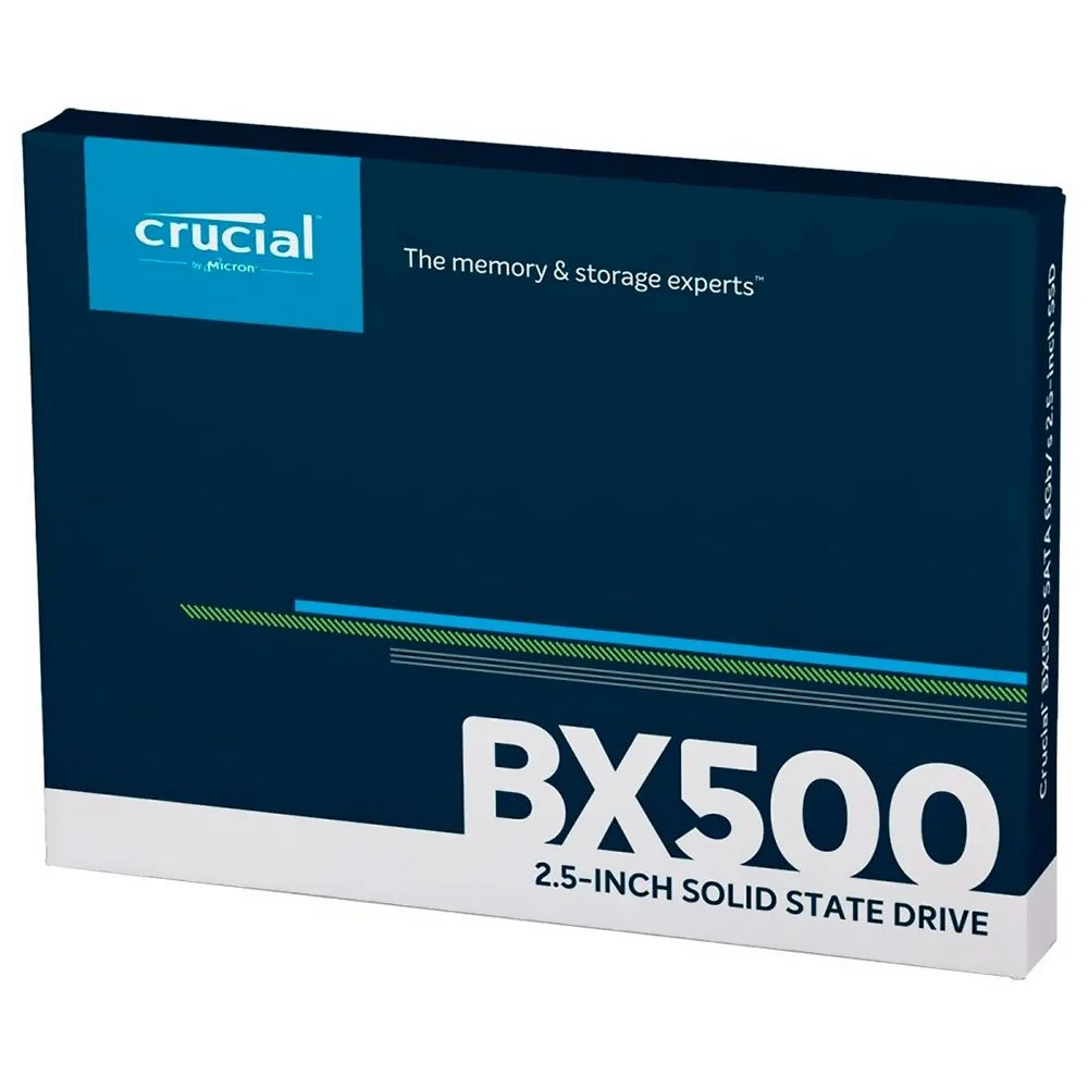 Imagem 2 de 3 do produto SSD Crucial Bx500 500gb 2.5 Sata 3 Ct500bx500ssd1 3d Nand Leitura 540mb/s Interno Para Notebook E PC Gamer Preto