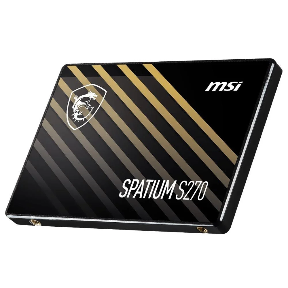 Imagem 2 de 3 do produto SSD Msi Spatium S270 480GB 2.5 Sata Iii Leitura 500mb/s 3d Nand SSD Para Notebook E PC Desktop
