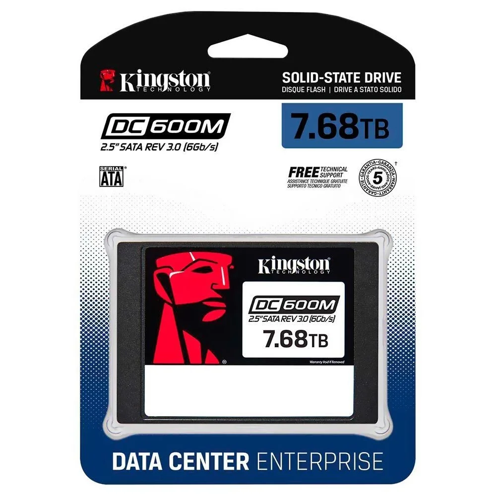 Imagem 3 de 3 do produto SSD Kingston Dc600m Sedc600m/7680g 7.68TB 2.5 Sata Iii Enterprise Servidor Leitura Intensiva 3d Tlc Power Loss Protection