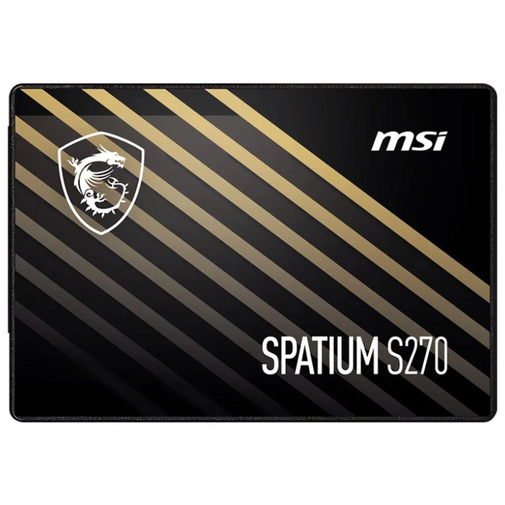 SSD Msi Spatium S270 240GB 2.5 " Sata 3 Sata Iii Leitura 500mb/s Interno Notebook PC Desktop Backup