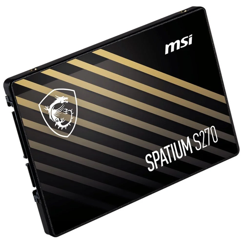 Imagem 2 de 3 do produto SSD Msi Spatium S270 240GB 2.5 " Sata 3 Sata Iii Leitura 500mb/s Interno Notebook PC Desktop Backup