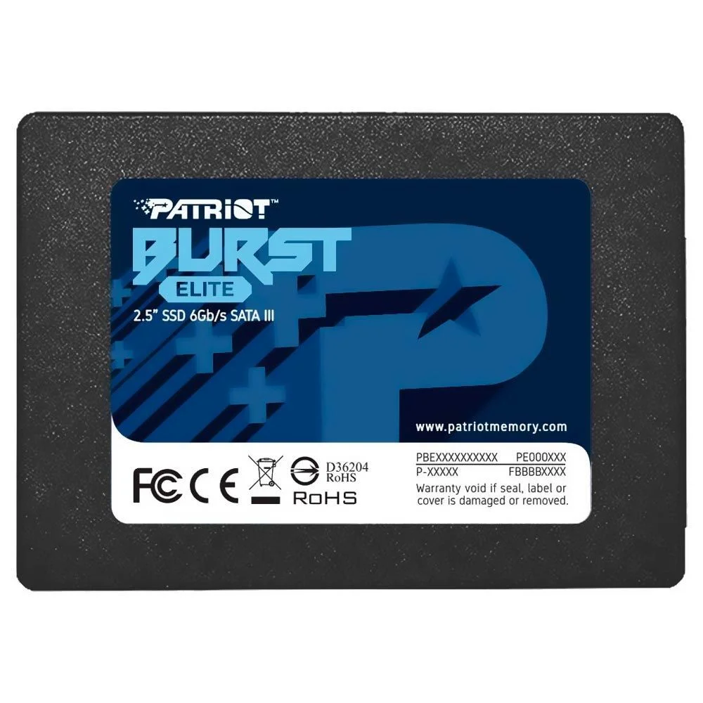 SSD Patriot Burst Elite 240GB 2.5 Sata 3 Pbe240gs25ssdr Interno 6gb/s Alta Velocidade Leitura 450mb/s Notebook PC