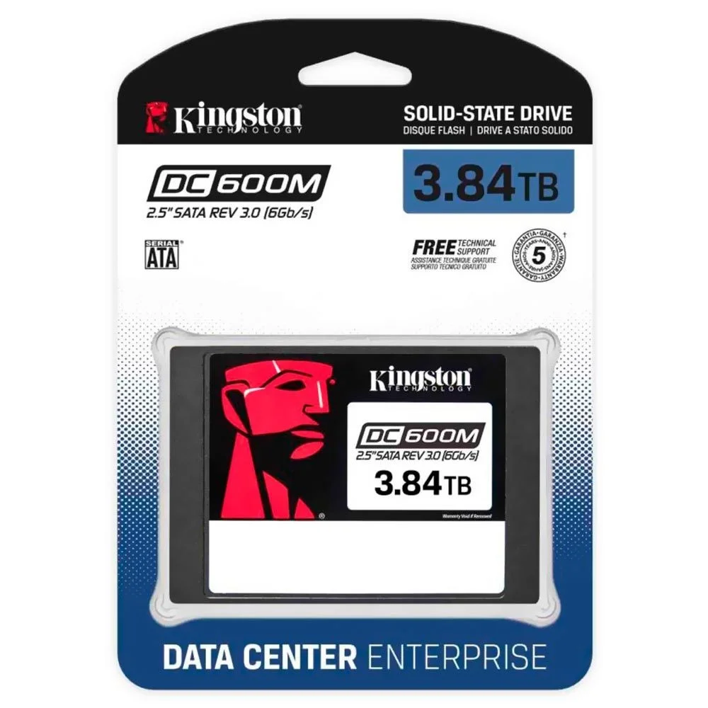 Imagem 3 de 3 do produto SSD Kingston Dc600m 3.84TB Sedc600m/3840g 2.5 Sata 3 Servidor Enterprise Plp Leitura Intensiva 3.84 Terabytes