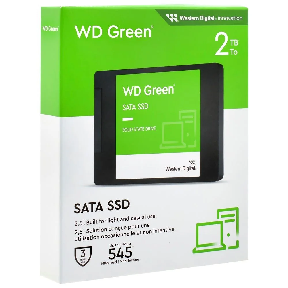 SSD Sandisk 2TB Green 2.5 Sata 3 Wds200t2g0a Interno 545mb/s Leitura Alta Performance Notebook PC Gaming