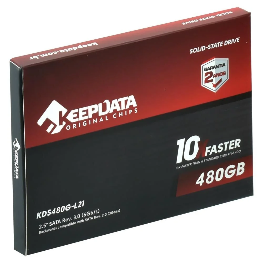 Imagem 3 de 3 do produto SSD Keepdata 480GB 2.5 Sata 3 -10x Kds480g-l21 2.5 " Sata Iii Leitura 500mb/s Interno Notebook PC Desktop