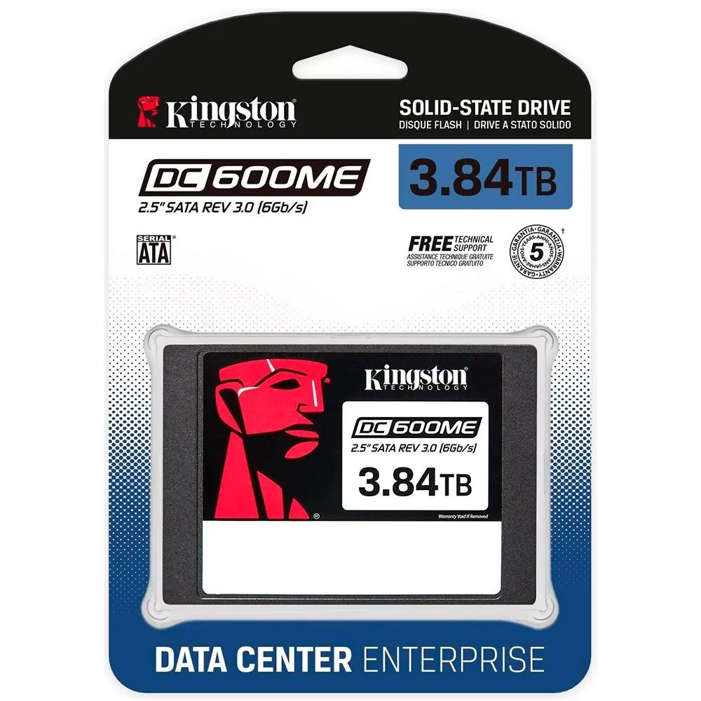 SSD Kingston Dc600me 3.84TB Sedc600me/3840g 2.5 Sata 3 Enterprise Datacenter Plp Leitura Intensiva Servidor
