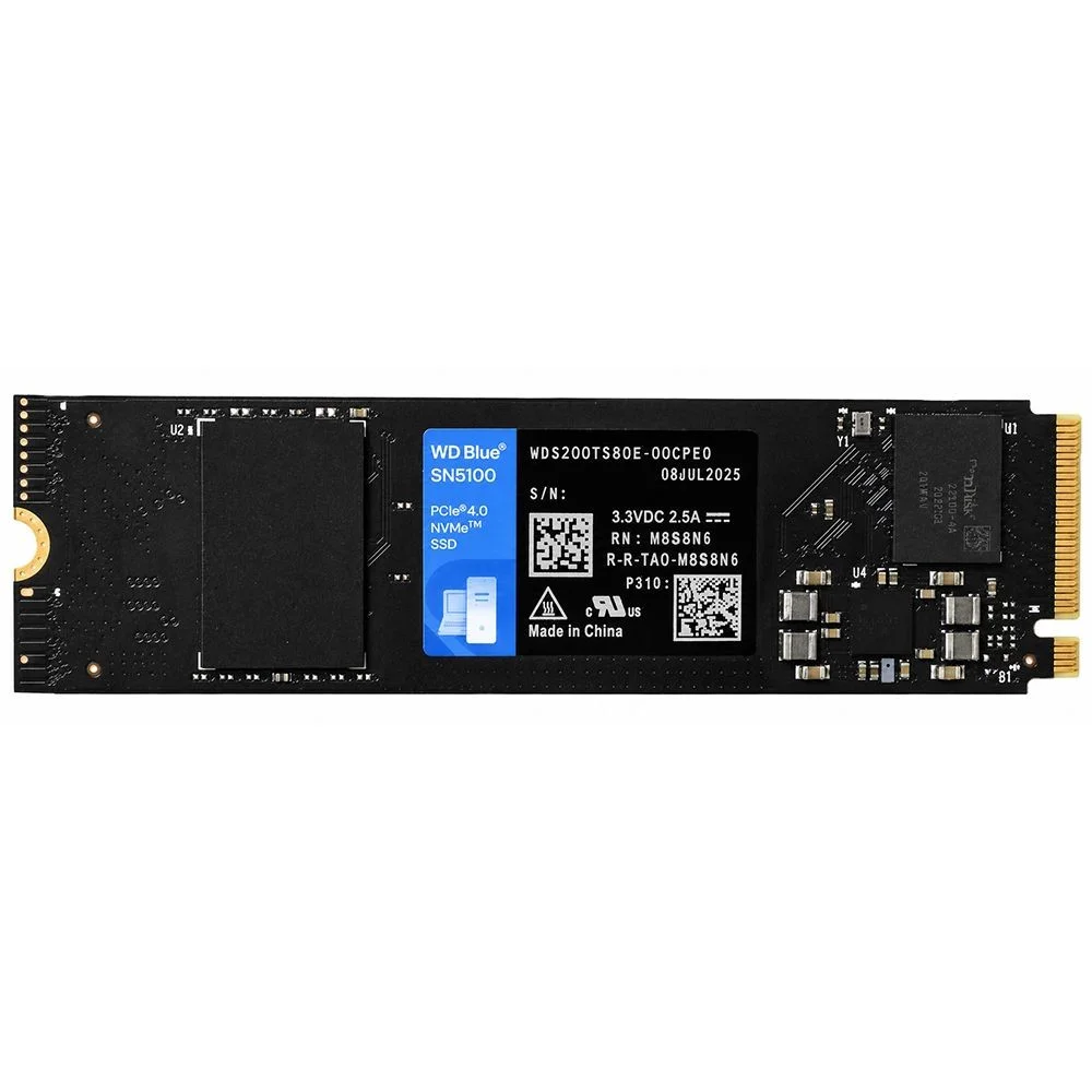 Imagem 4 de 5 do produto SSD Sandisk M.2 2TB Wd Blue Sn5100 Nvme Wds200t5b0e PCie 4.0 Leitura Interno Gamer Computador Notebook