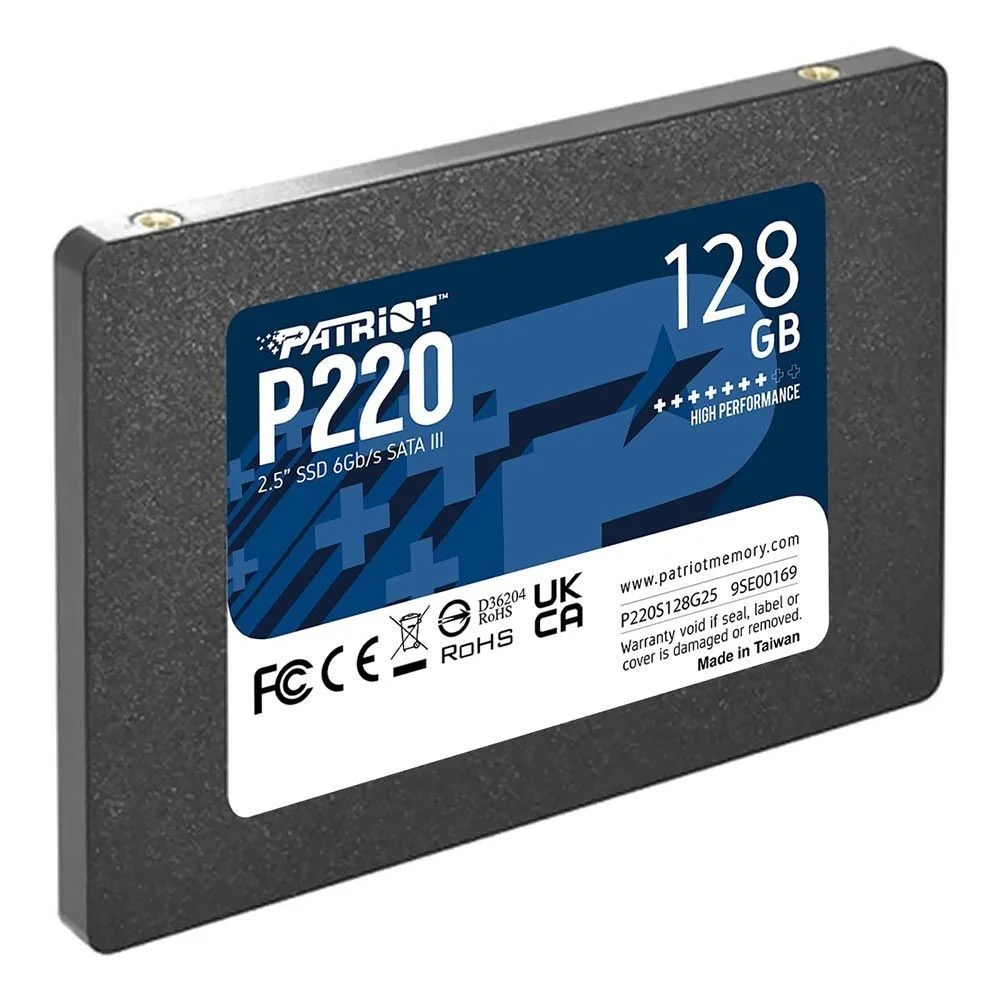 Imagem 2 de 3 do produto SSD Patriot P220 128GB Sata 3 2.5 " P220s128g25 Leitura 550mb/s Interno Para Notebook E PC Desktop