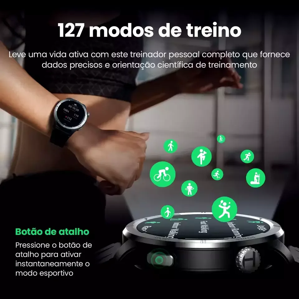 Imagem 2 de 5 do produto Smartwatch Haylou Solar Neo AmoLED A Prova Dagua Cor:preto