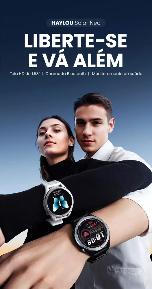 Imagem 5 de 5 do produto Smartwatch Haylou Solar Neo AmoLED A Prova Dagua Cor:preto