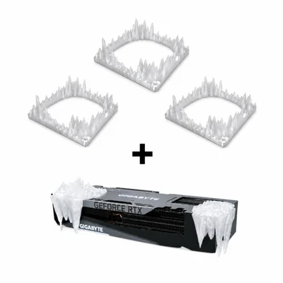 Grelha Fan Cristais Gelo 120mm PC Gamer Decoração Setup Gamer Cpu Grade Ventilador Transparente
