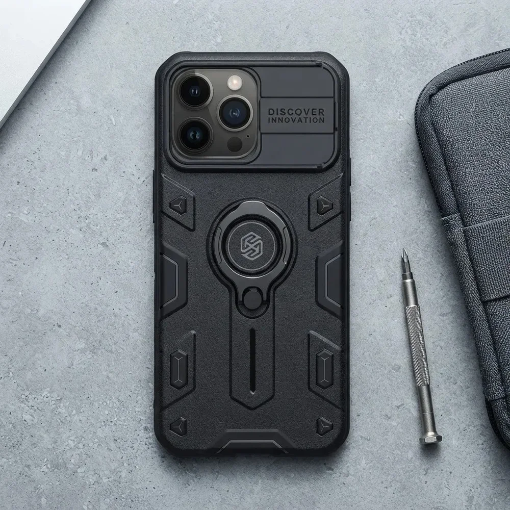 Imagem 2 de 5 do produto Capa Preta Camshield Armor Case Nillkin Ip 13 Pro - Nillkin