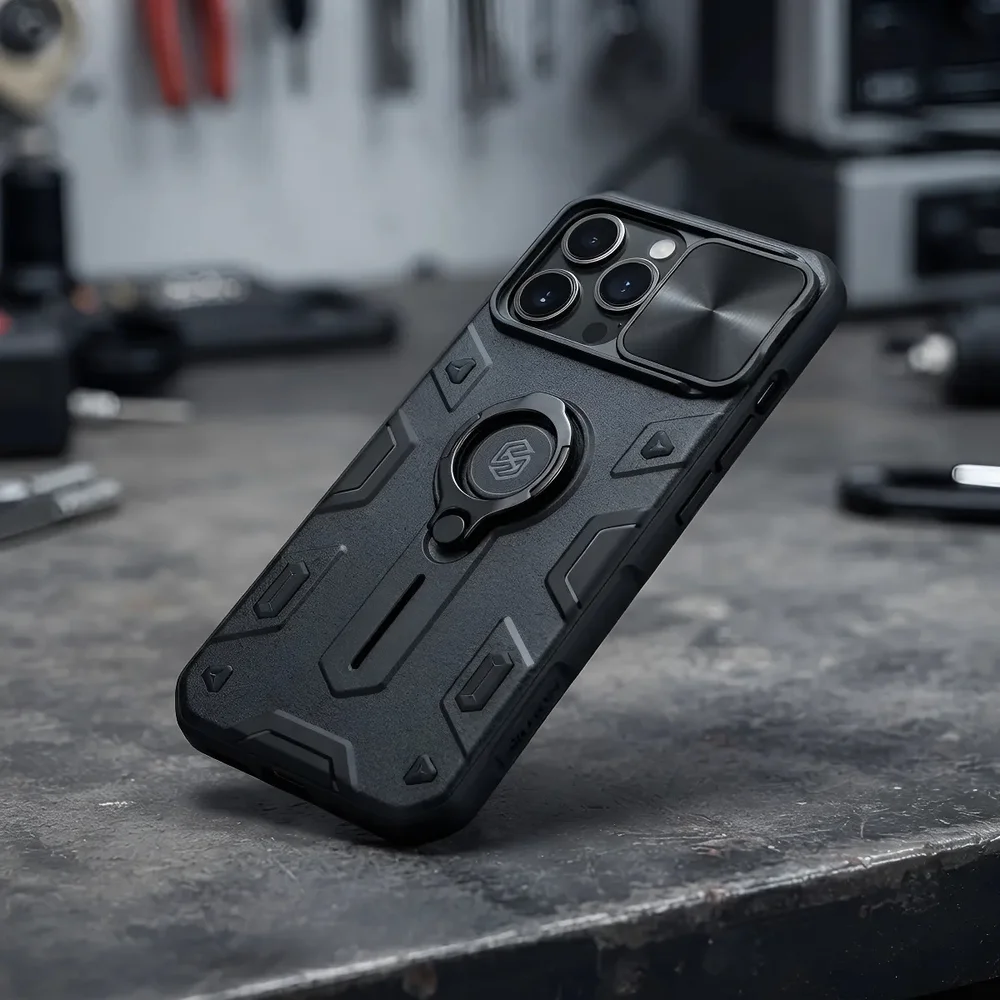 Imagem 4 de 5 do produto Capa Preta Camshield Armor Case Nillkin Ip 13 Pro - Nillkin