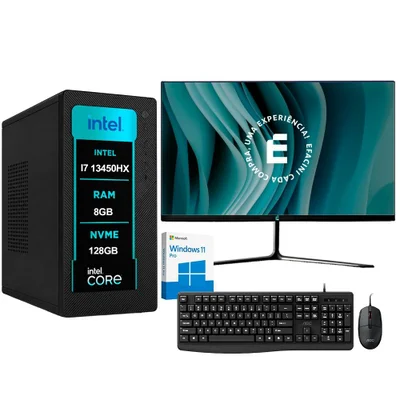 Computador PC Completo Efacini Pro i7 13650hx, 8GB, WINDOWS 11 Pro Monitor 23.8", SSD Nvme 128GB