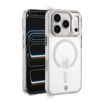 Capa Case Capinha Para Iphone 18 Pro - Magsafe Crystal Armor Stand - Não Amarela - Gshield