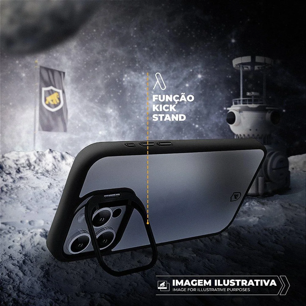 Imagem 2 de 5 do produto Capa Case Capinha Para Iphone 18 Pro - Gravity Preta - Gshield