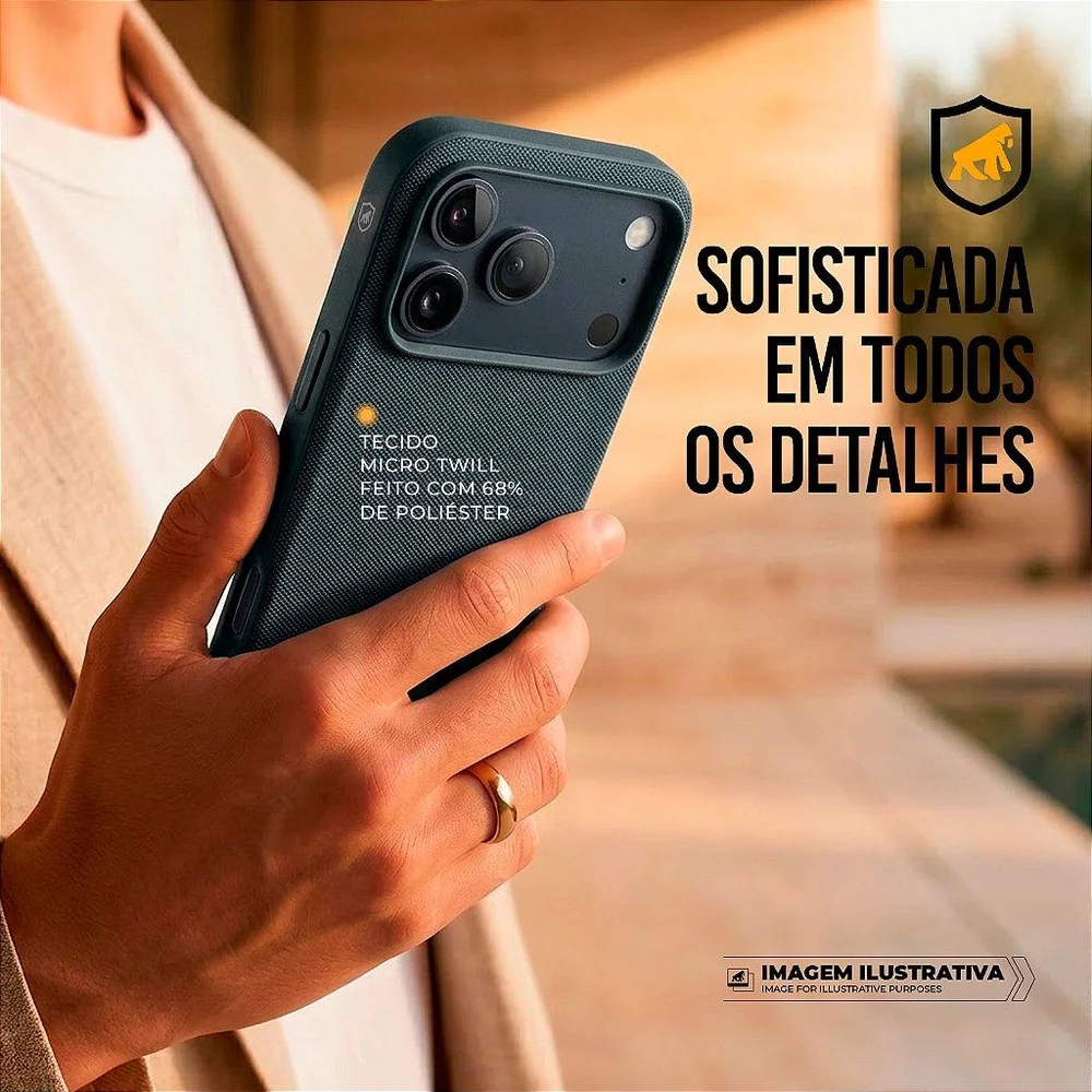 Imagem 5 de 5 do produto Capa Para Iphone 18 Pro - Woov - Azul - Gshield