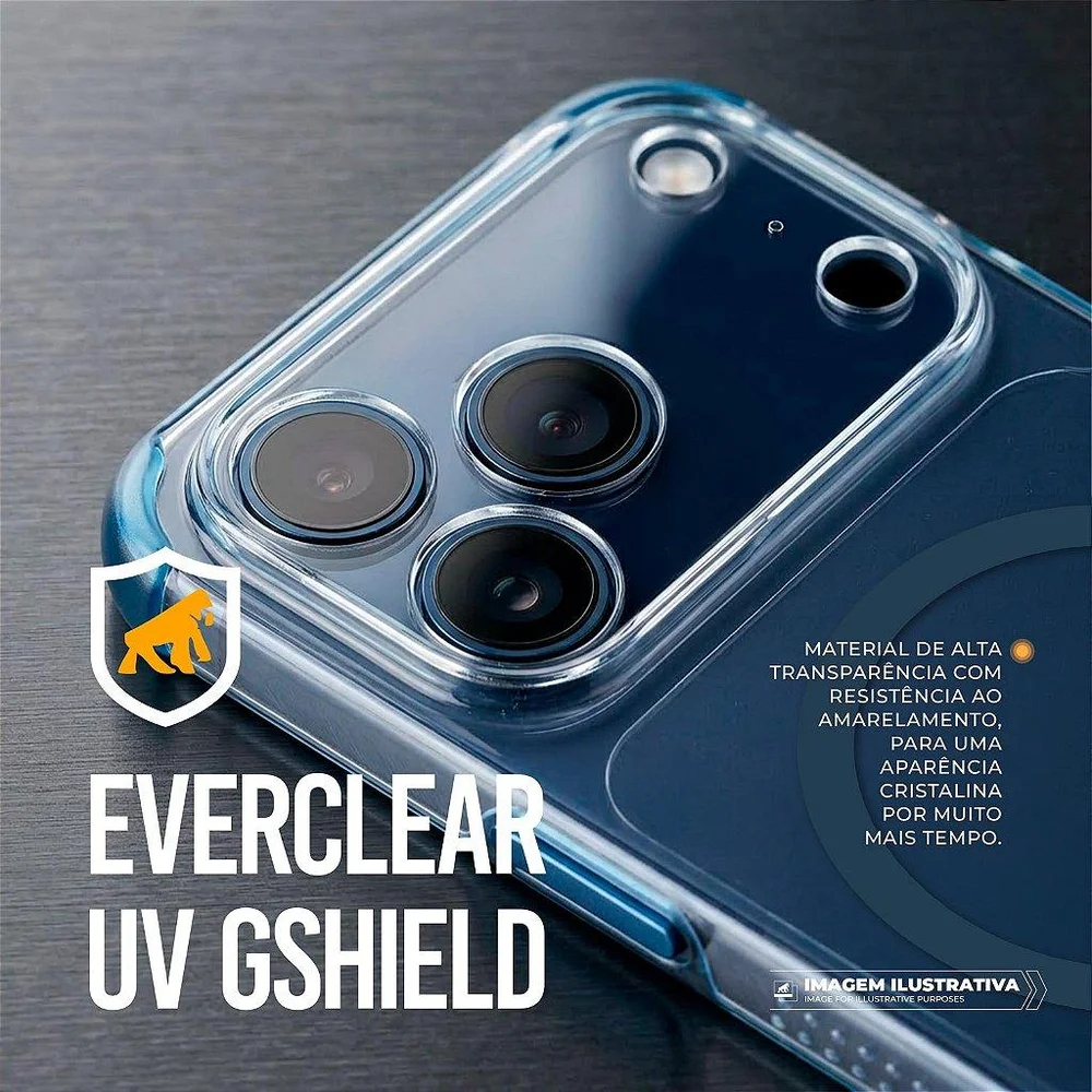 Imagem 4 de 5 do produto Capa Para Iphone 18 Pro - Crystal Edge Magsafe - Azul - Não Amarela - Gshield