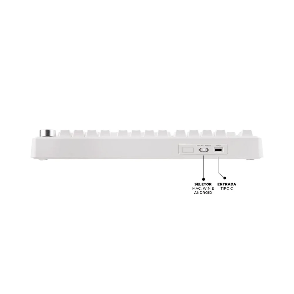Imagem 2 de 5 do produto Teclado Mecânico Epomaker Aula F75, RGB Hot Swap 3 Pinos, Switch Red Lubrificado