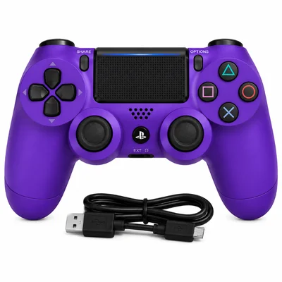 Controle Sem Fio Compatível Com Play4 Ps4 Playstation 4 / Slim / Pro / PC Smartvs Samsung E Android Recarregável Roxo