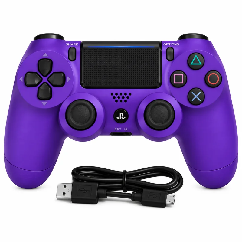 Controle Sem Fio Compatível Com Play4 Ps4 Playstation 4 / Slim / Pro / PC  Smartvs Samsung E Android Recarregável  Roxo