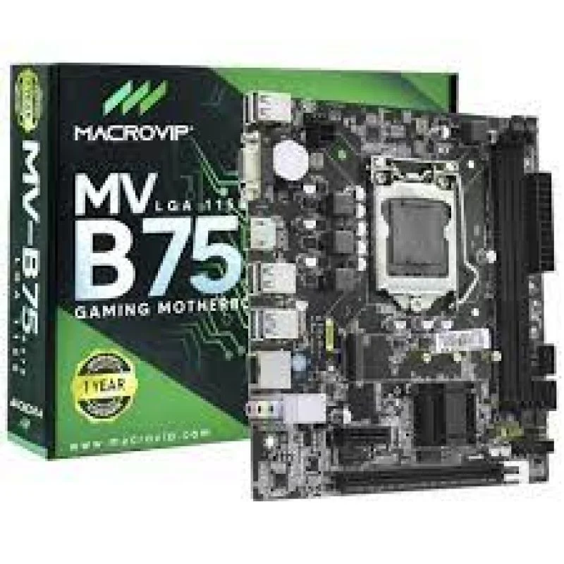Placa Mãe 1155 Macrovip Mv-b75 Vga Ddr3 Nvme