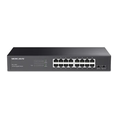 Switch Mercusys Ms116gs 16 Portas Gigabit 10/100/1000 Mbps, Rackmount, Qos