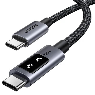 Cabo Ugreen Uno Usb-c Para Usb-c Nylon Trancado 100w 1m - L509
